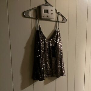 Lulu's Silver Sequin Camisole